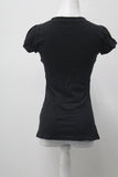 INC International Concepts Petite V-Neck Tee Deep Black PXS