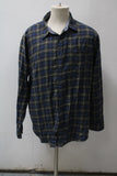 Lee Men's Regular Fit Flannel Shirt Blue XL Pre-Owned