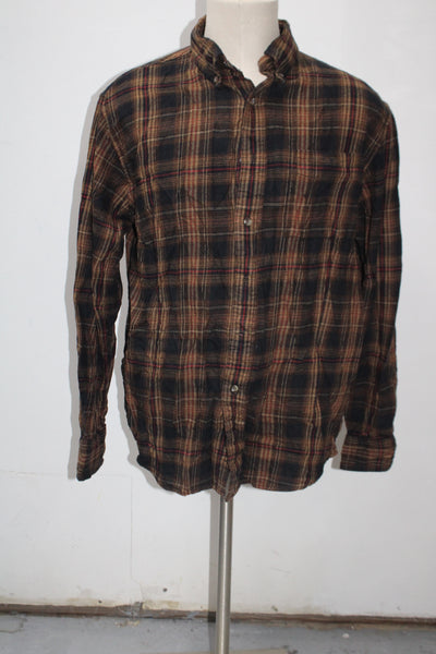 G.H.Bass & Co Men's  Flannel Shirt Brown L Pre-Owned