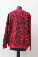 Karen Scott Fleece Scroll Dyna Pullover Red XL