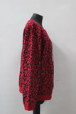 Karen Scott Fleece Scroll Dyna Pullover Red XL