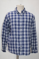 St Johns Bay Men's  Flannel Shirt Blue L Pre-Owned