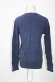 Karen Scott Nep Crewneck Sweater Navy M