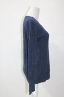 Karen Scott Nep Crewneck Sweater Navy M