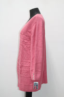 Karen Scott Horizontal Cobble Scoopneck  Pullover Pink LARGE