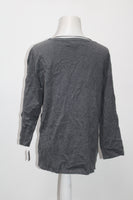 Karen Scott 3/4 Sleeve Molly Meadow Top Charcoal M