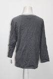 Karen Scott 3/4 Sleeve Molly Meadow Top Charcoal M