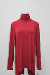 Style & Co Mockneck Long Sleeve Top Red M