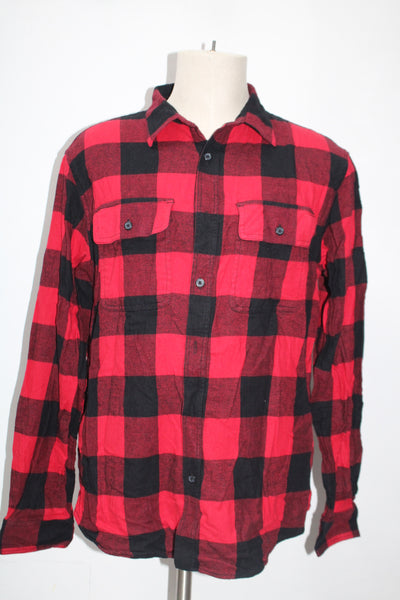 Old Navy Men's Regular Fit Flannel Shirt Red L Pre-Owned