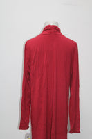 Style & Co Mockneck Long Sleeve Top Red M