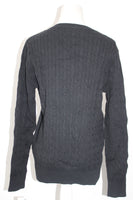 Karen Scott Solid Vneck Sweater Black M