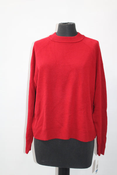 Karen Scott Petite Mock-Neck Sweater Red PXL