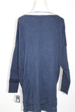 Style & Co. Women's Petites Knit Ribbed Tunic Sweater Navy PL