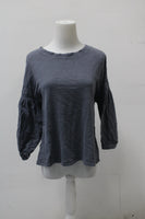 Time & Tru Women's Top Gray S Pre-Owned