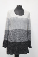 Style & Co. Women's Sweater Marl Bellsleeve Tunic Gray PL