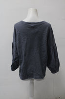 Time & Tru Women's Top Gray S Pre-Owned