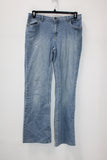 Land s End Women's Original Fit Modern Waist Boot Leg Jeans Blue 8 Pre-Owned