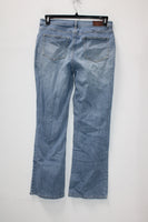 Land s End Women's Original Fit Modern Waist Boot Leg Jeans Blue 8 Pre-Owned