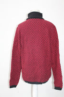 Karen Scott Petite Cotton Textured Turtleneck Sweater, Red, PL