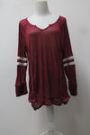 No Boundaries Women's Top Red L Pre-Owned