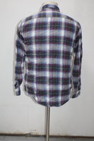 Hongfang Men's  Flannel Shirt Blue M Pre-Owned