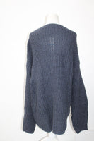 William Rast Women's Pullover Sweater Navy XL