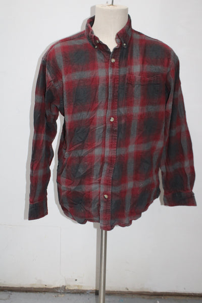 Hobbs Creek Men's  Flannel Shirt Red L Pre-Owned