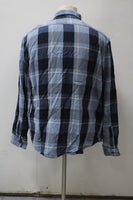 Old Navy Men's Regular Fit Flannel Shirt Blue L Pre-Owned