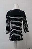 Time & Tru Women's Top Black S Pre-Owned