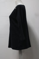 Croft & Barrow Women's Top Black L Pre-Owned