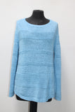 Style & Co. Women's  Sweater Mix Stitch Tape Pullover Blue Large