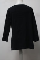 Croft & Barrow Women's Top Black L Pre-Owned