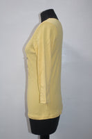 Karen Scott Petite Cotton Scoop-Neck Top Warm Gold PM