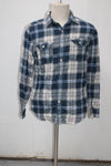 American Eagle Men's Athletic Fit Flannel Shirt Blue M Pre-Owned