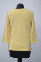 Karen Scott Petite Cotton Scoop-Neck Top Warm Gold PM