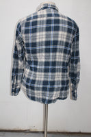 American Eagle Men's Athletic Fit Flannel Shirt Blue M Pre-Owned