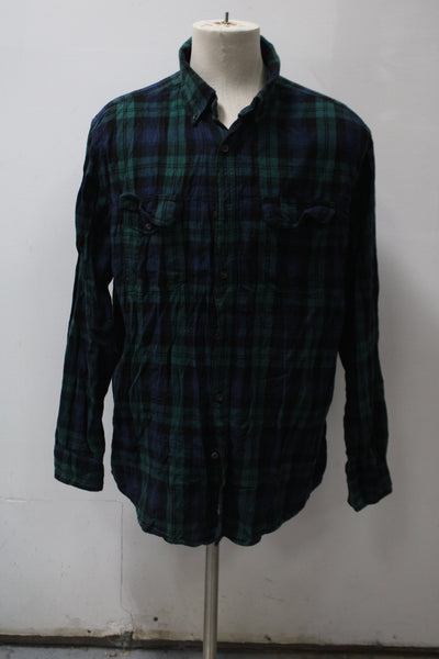 George Men's  Flannel Shirt Blue XL(46-48) Pre-Owned