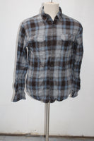 George Men's  Flannel Shirt Gray S(34-36) Pre-Owned