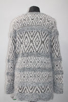 Style Co Petite Fair Isle Eyelash Sweater Grey Combo PL