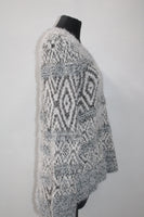 Style Co Petite Fair Isle Eyelash Sweater Grey Combo PL