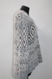 Style Co Petite Fair Isle Eyelash Sweater Grey Combo PL