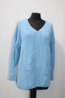 Style & Co. Women's Sweater Vneck Cozy Pullover Blue S