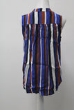 INC International Concepts Petite Striped Surplice Blouse Column Stripe 4P