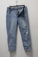 Old Navy Women's Straight High Rise  Jeans Blue 14 Pre-Owned