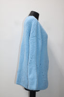 Style & Co. Women's Sweater Vneck Cozy Pullover Blue S