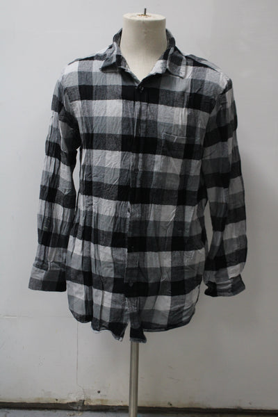 Club Room Men's  Flannel Shirt Gray L Pre-Owned