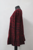 Style & Co. Women's Sweater Marl Ruffle Pullover Red XL