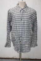 Savile Row Men's  Flannel Shirt Gray XL Pre-Owned