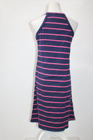 Maison Jules Ribbed Striped Mini Dress, Navy, S