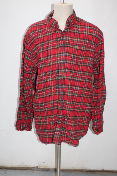 Saddiebred Men's  Flannel Shirt Red XLT Pre-Owned